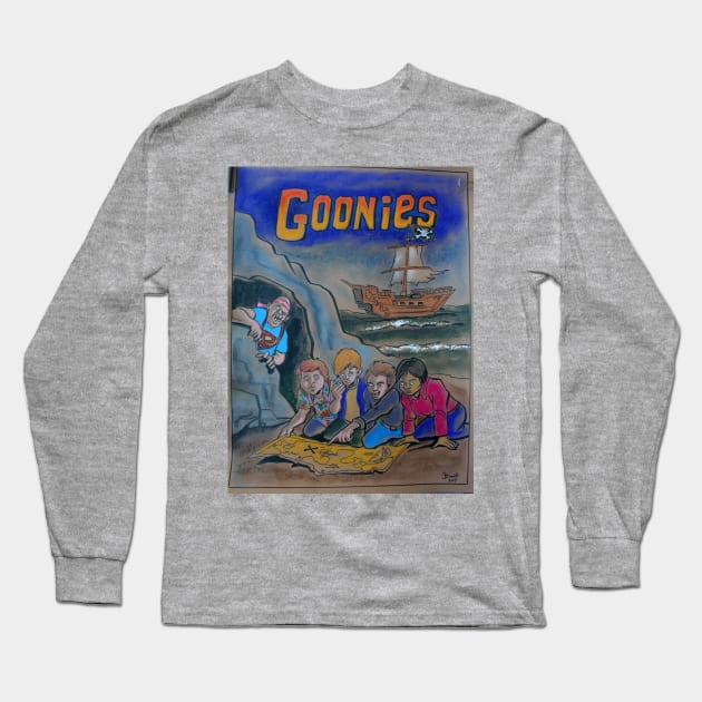 Goonies Long Sleeve T-Shirt by BennettBlackLight